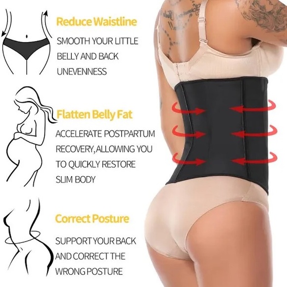 Only 3 LEFT! LATEX Hook & Zip Waist Trainer - Picture 5 of 11